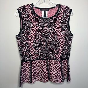 BCBG Pink and Black blouse